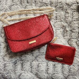 🆕 Jimmy Choo Red Crossbody Bag & Cardholder